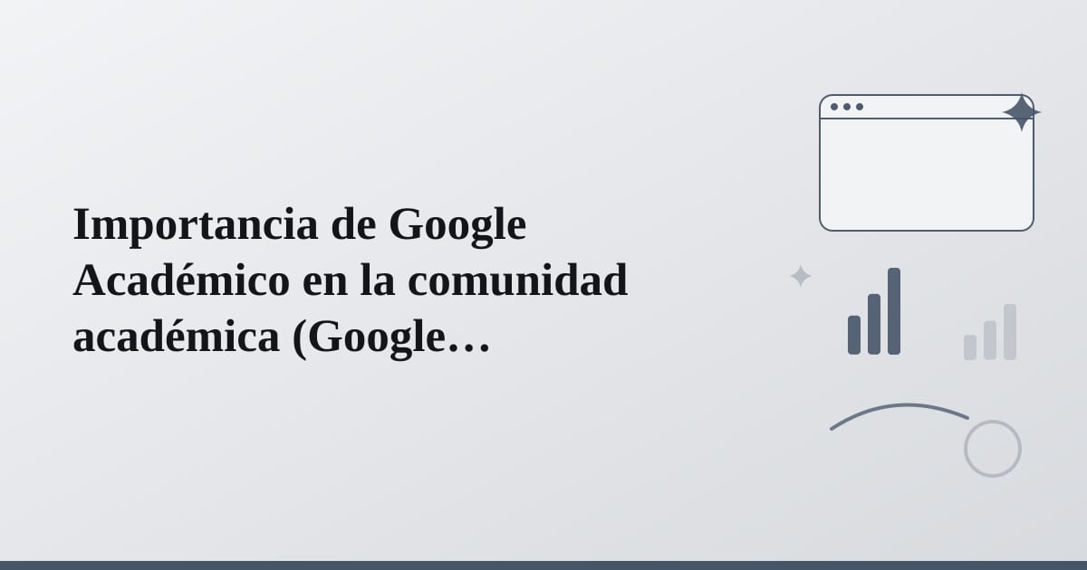 Editorial illustration for the section on importancia de google académico en la comunidad académica