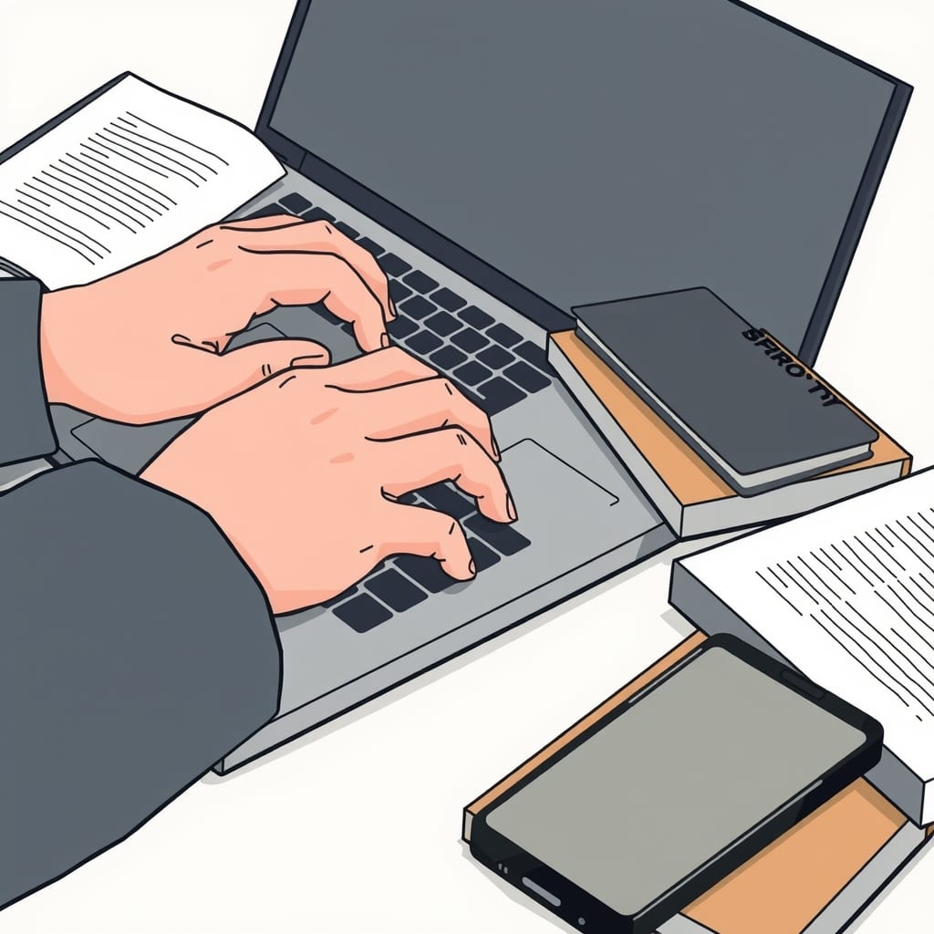 Editorial illustration for the section on aplicaciones prácticas de la búsqueda avanzada