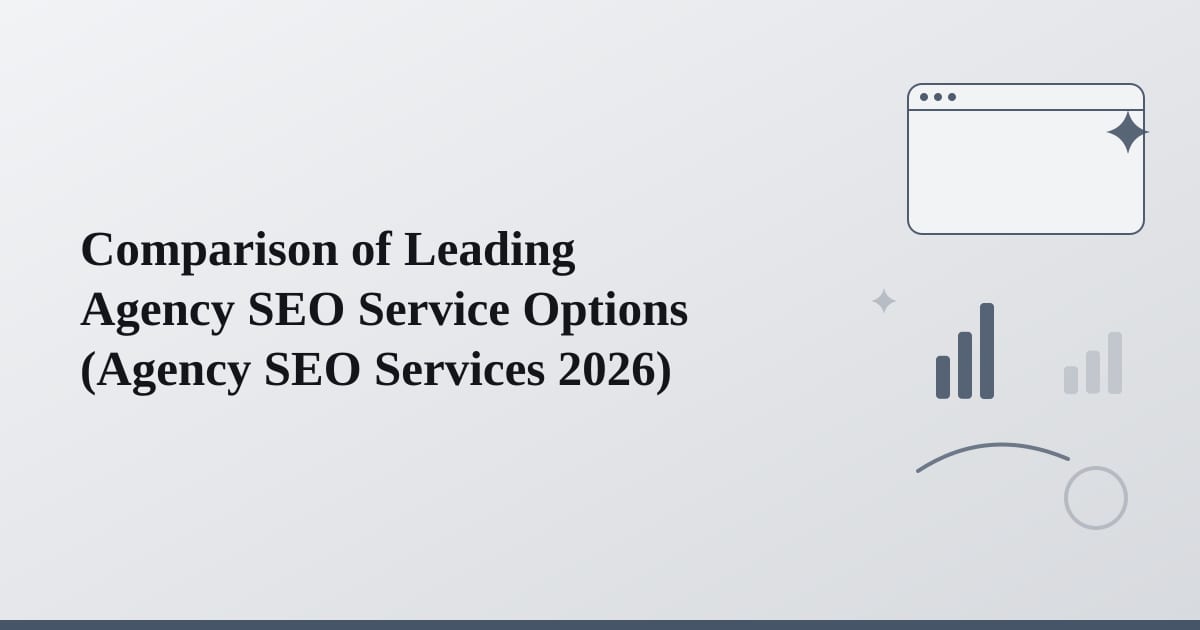 Editorial illustration for the section on comparison of leading agency seo service options
