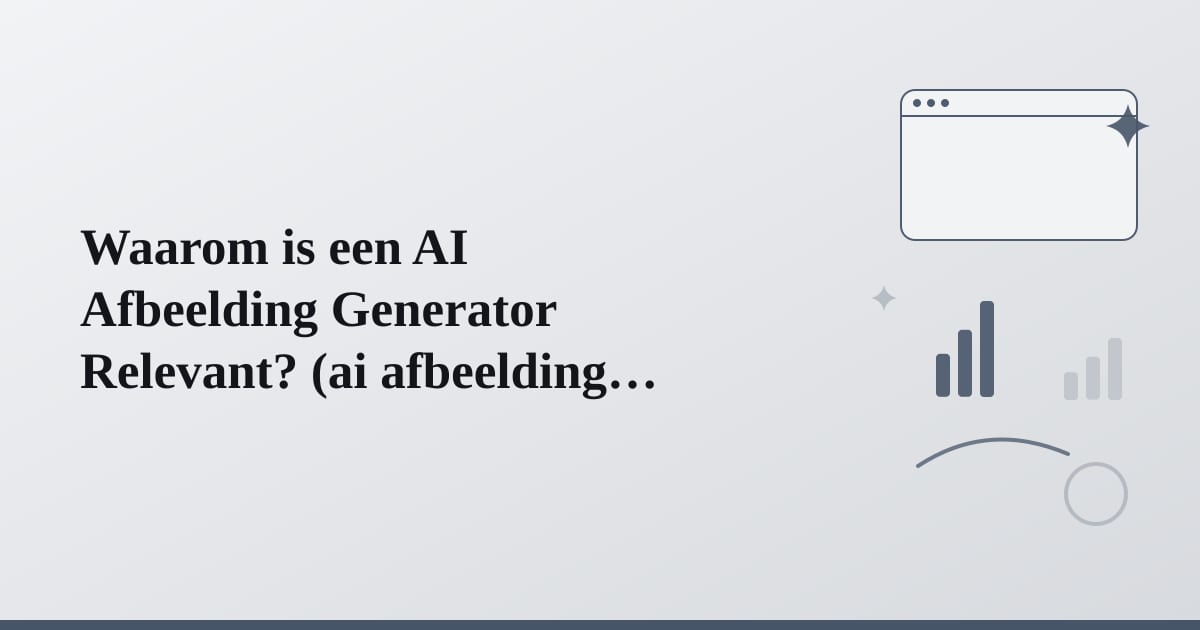 Editorial illustration for the section on waarom is een ai afbeelding generator relevant