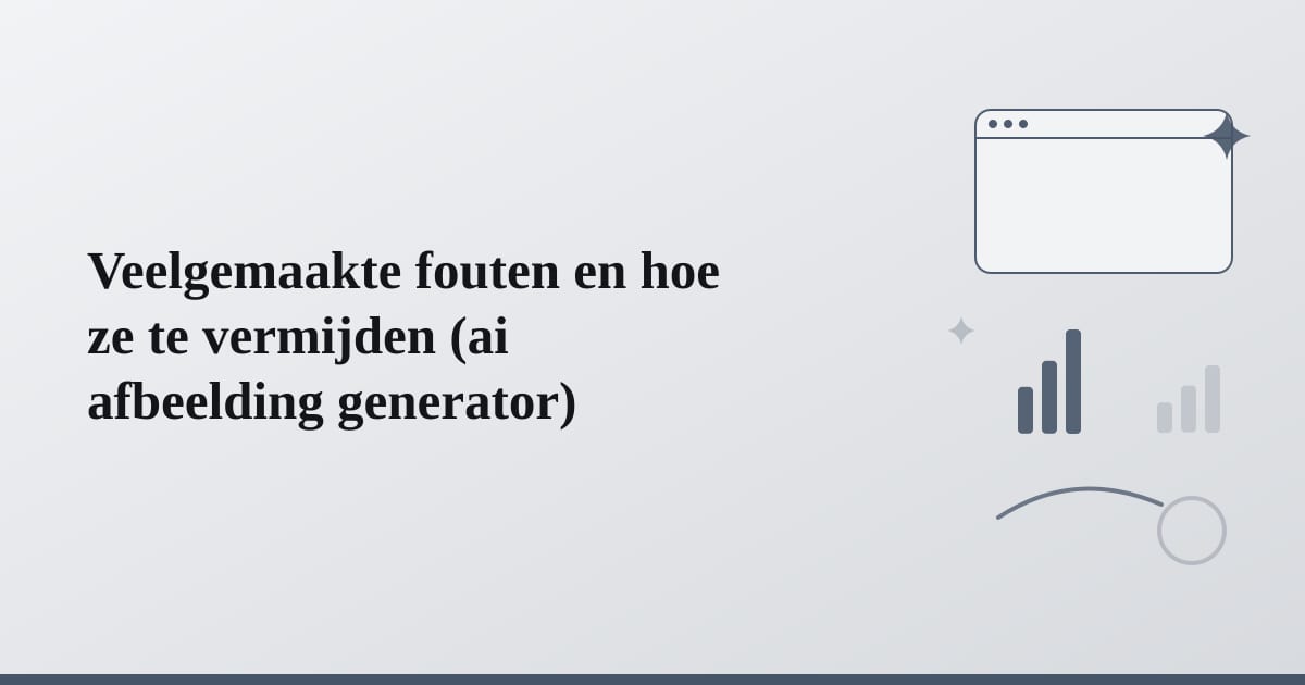 Editorial illustration for the section on veelgemaakte fouten en hoe ze te vermijden