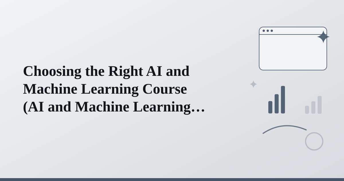 Editorial illustration for the section on choosing the right ai and machine learning course