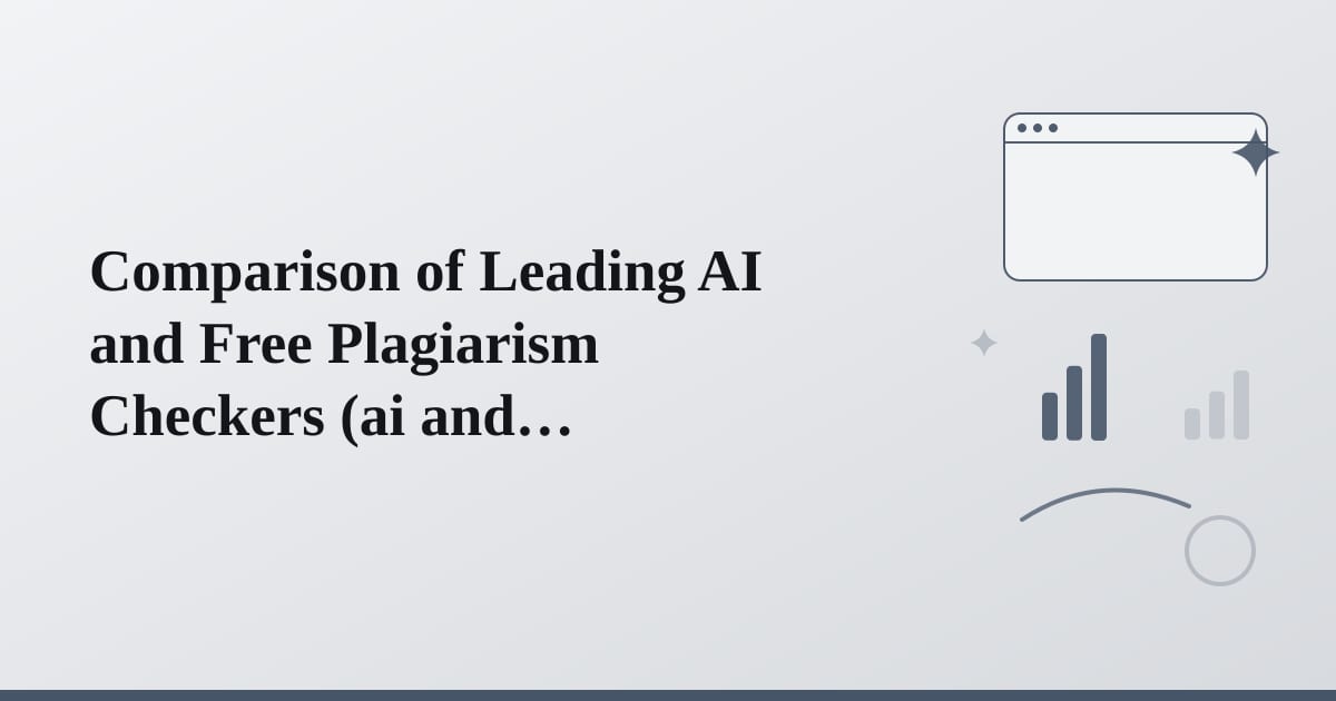 Editorial illustration for the section on comparison of leading ai and free plagiarism checkers