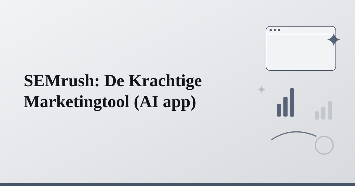 Editorial illustration for the section on semrush: de krachtige marketingtool