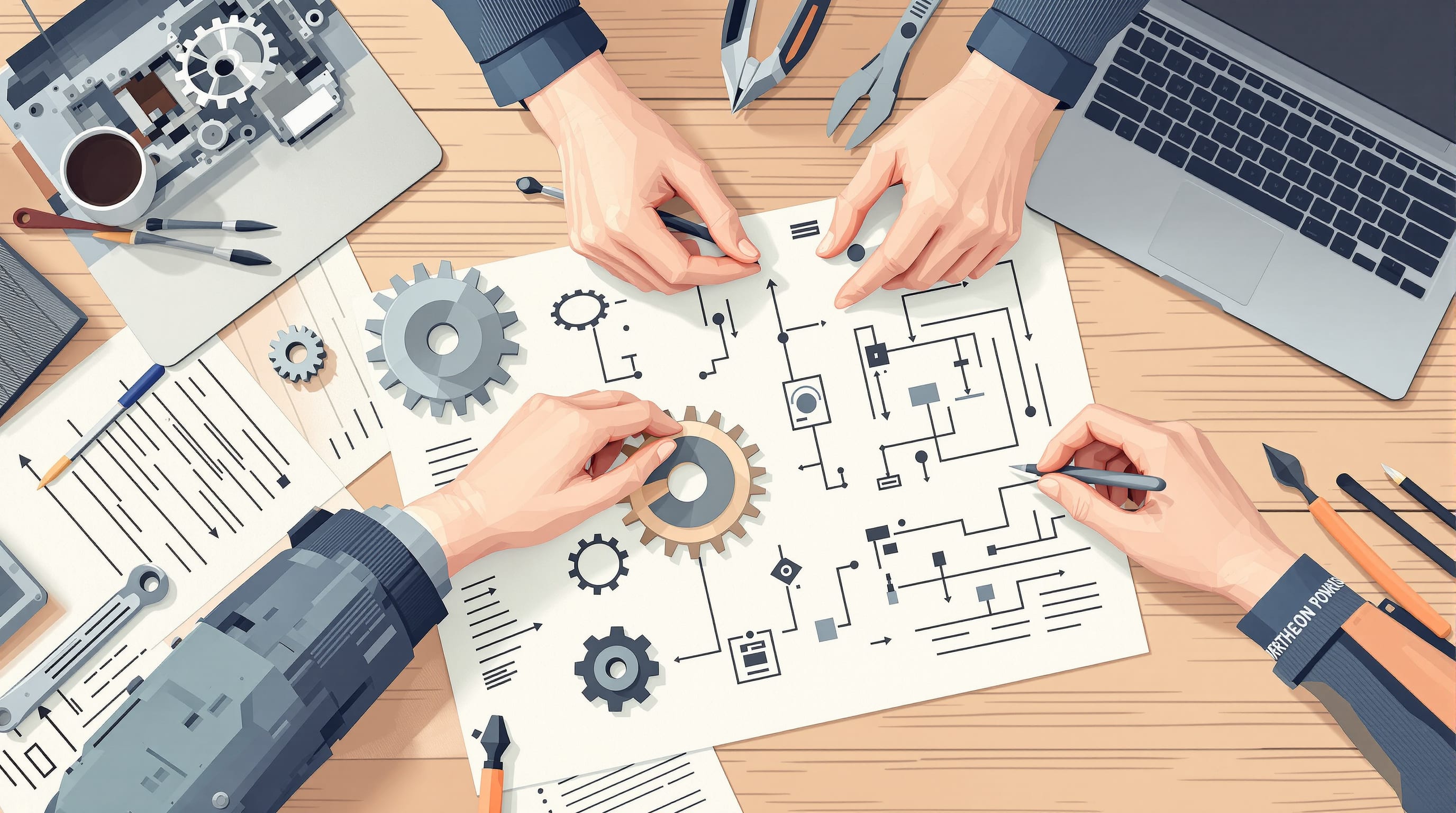 Red de sistemas integrados y conexiones demostrando ecosistema completo de automatización.
