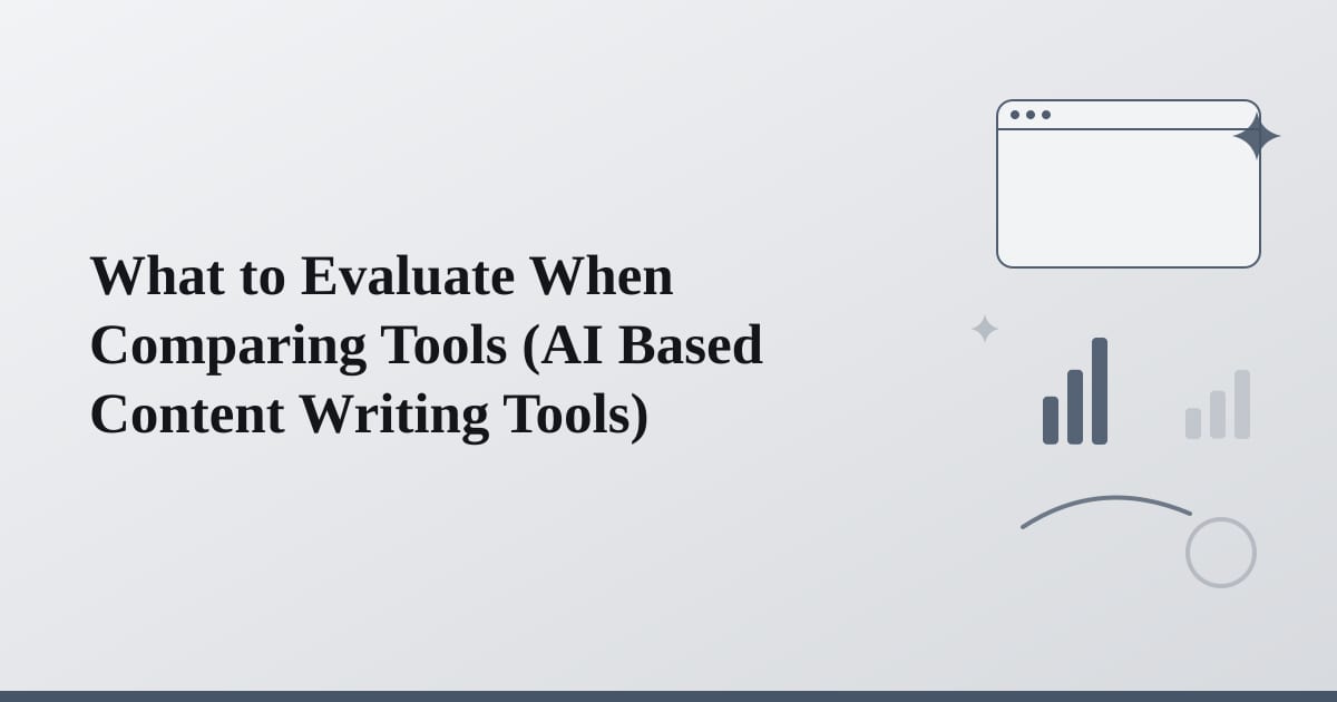 Abstract shapes representing evaluation criteria and assessment checkpoints for tool selection.