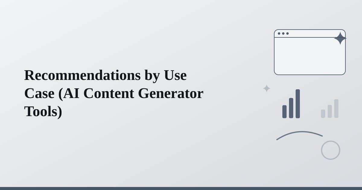 Segmented sections with varied symbols representing tailored solutions for different creator types and specific use cases.