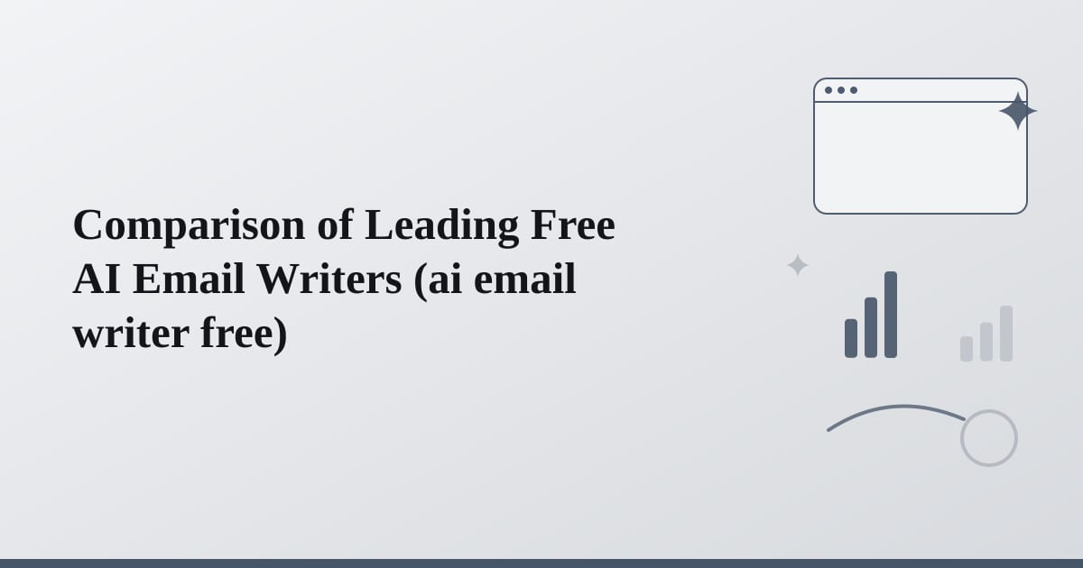 Editorial illustration for the section on comparison of leading free ai email writers