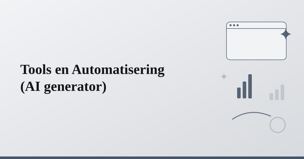 Editorial illustration for the section on tools en automatisering
