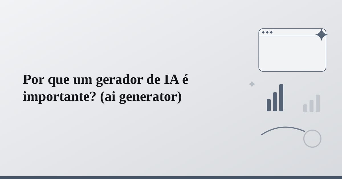 Editorial illustration for the section on por que um gerador de ia é importante