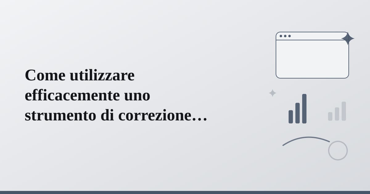 Editorial illustration for the section on come utilizzare efficacemente uno strumento di correzione grammaticale basato su