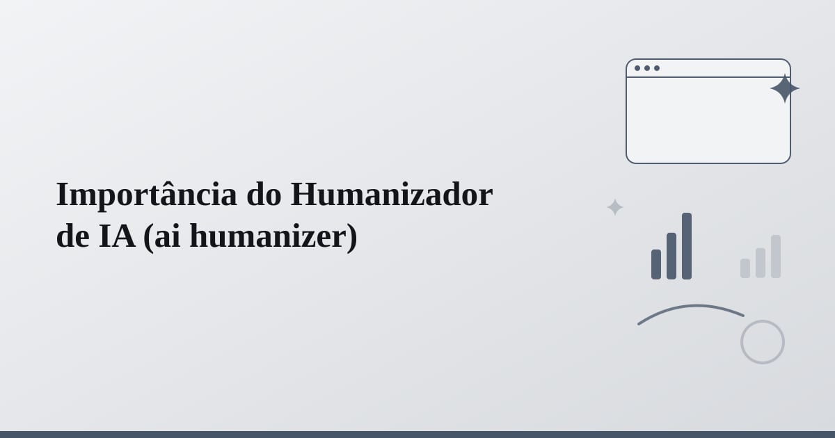 Editorial illustration for the section on importância do humanizador de ia