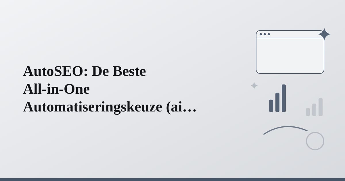 Editorial illustration for the section on autoseo: de beste all-in-one automatiseringskeuze
