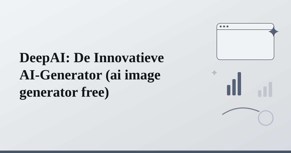 Editorial illustration for the section on deepai: de innovatieve ai-generator