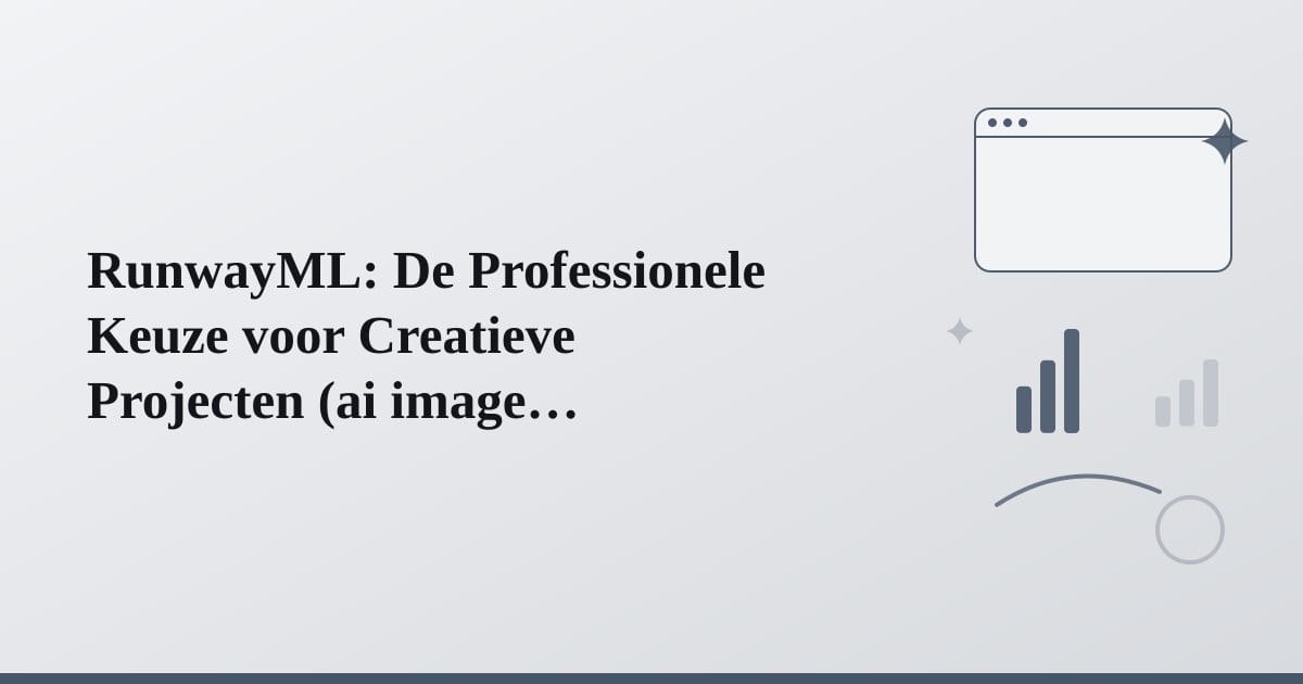 Editorial illustration for the section on runwayml: de professionele keuze voor creatieve projecten