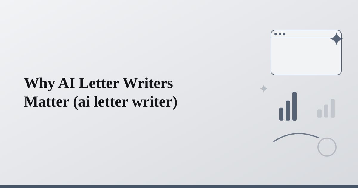 Editorial illustration for the section on why ai letter writers matter