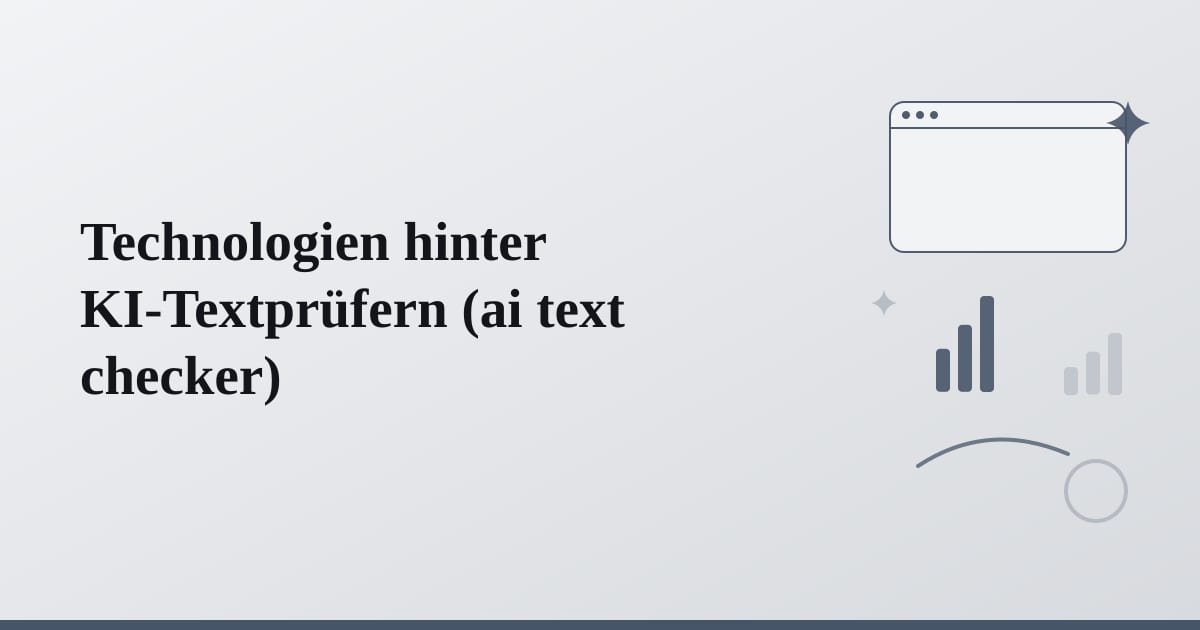 Editorial illustration for the section on technologien hinter ki-textprüfern
