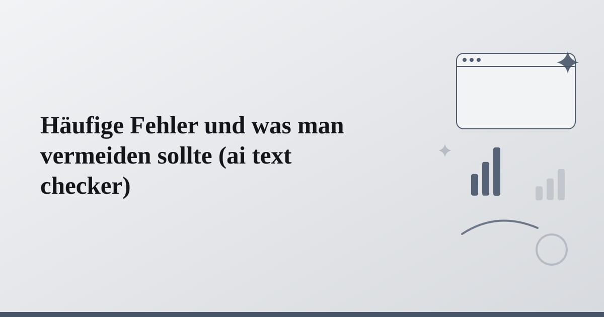 Editorial illustration for the section on häufige fehler und was man vermeiden sollte