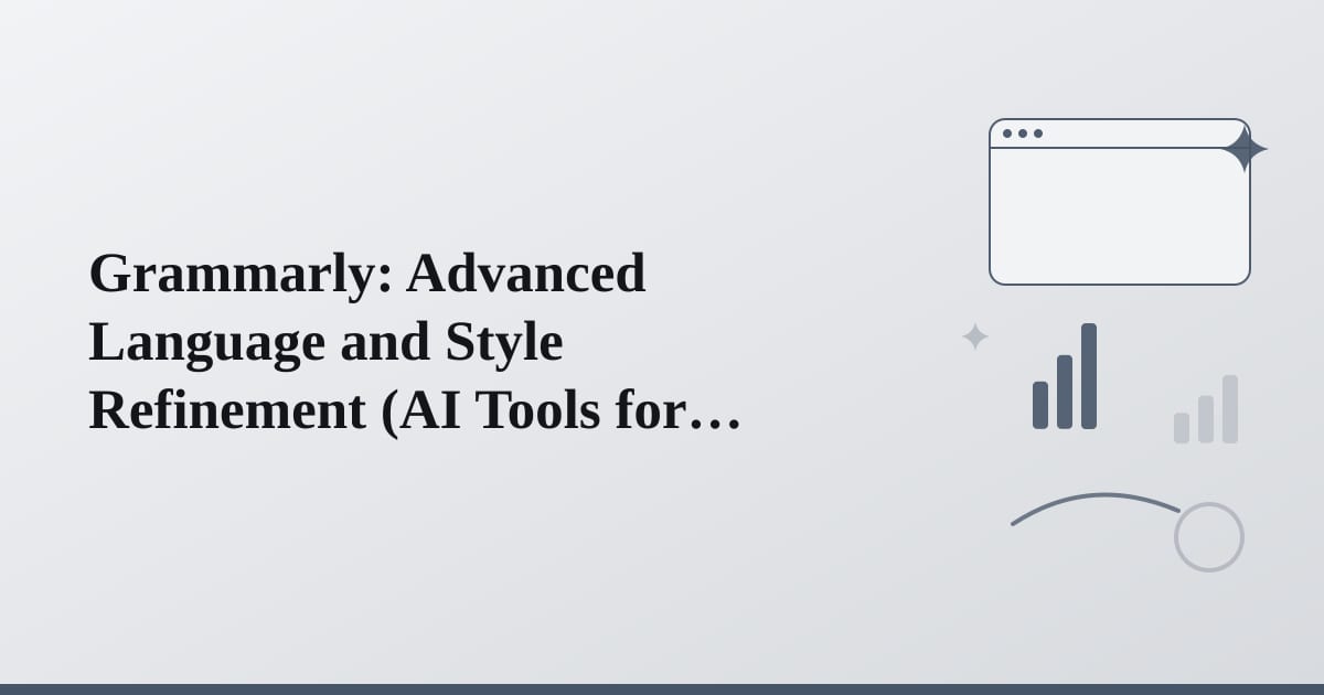 Editorial illustration for the section on grammarly: advanced language and style refinement