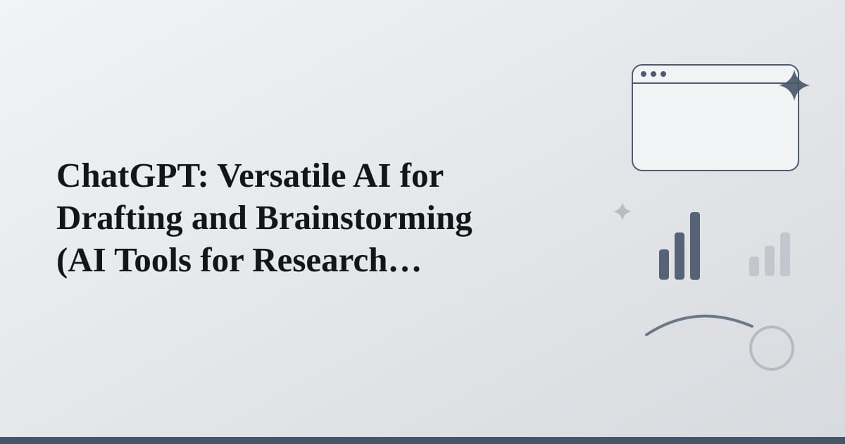 Editorial illustration for the section on chatgpt: versatile ai for drafting and brainstorming