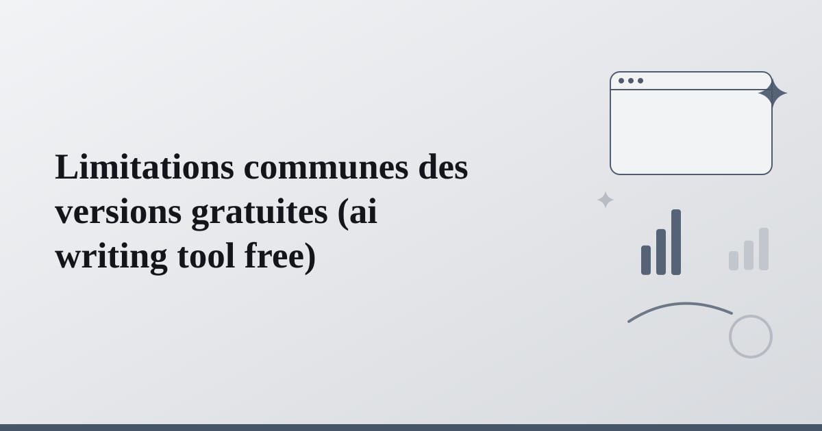 Editorial illustration for the section on limitations communes des versions gratuites