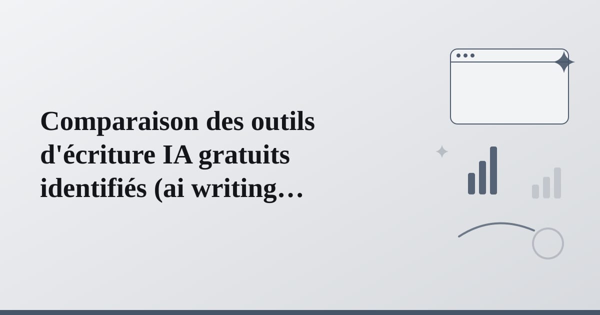 Editorial illustration for the section on comparaison des outils d'écriture ia gratuits identifiés