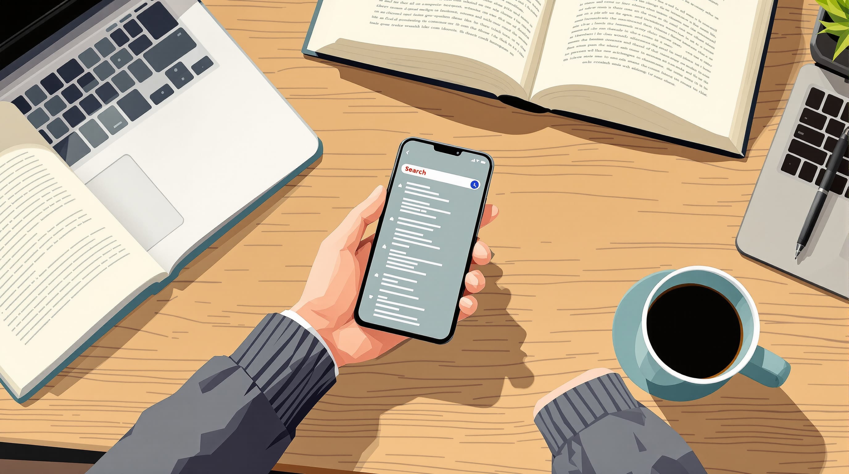 Editorial illustration for the section on tại sao answer engine optimization lại quan trọng