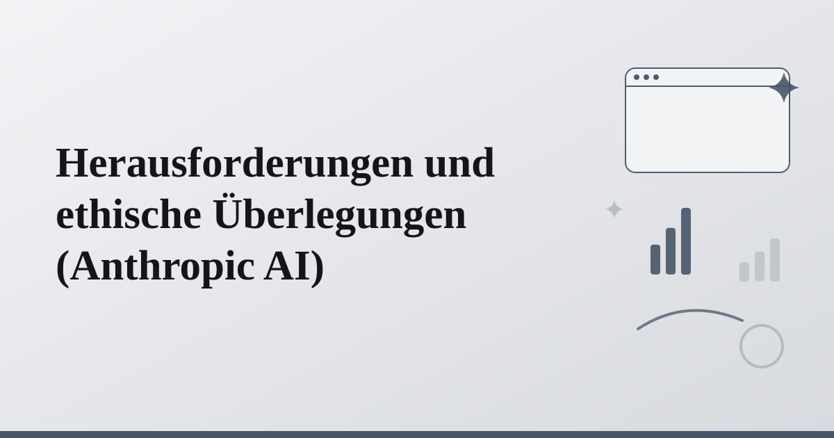 Editorial illustration for the section on herausforderungen und ethische überlegungen
