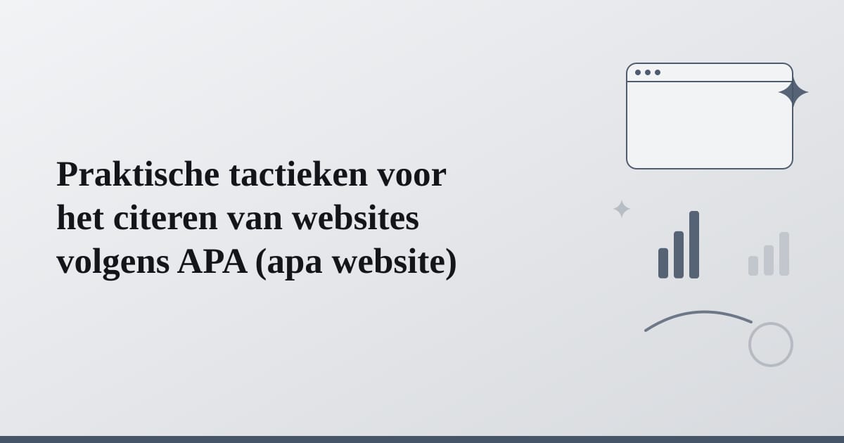 Editorial illustration for the section on praktische tactieken voor het citeren van websites volgens apa