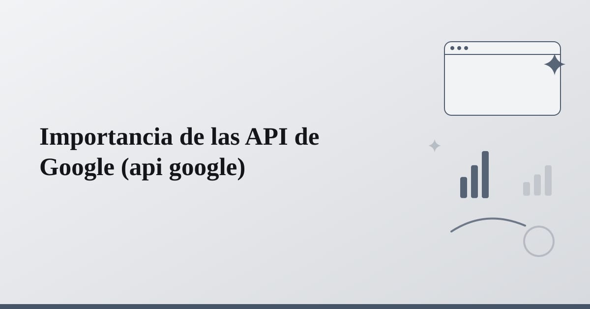 Editorial illustration for the section on importancia de las api de google