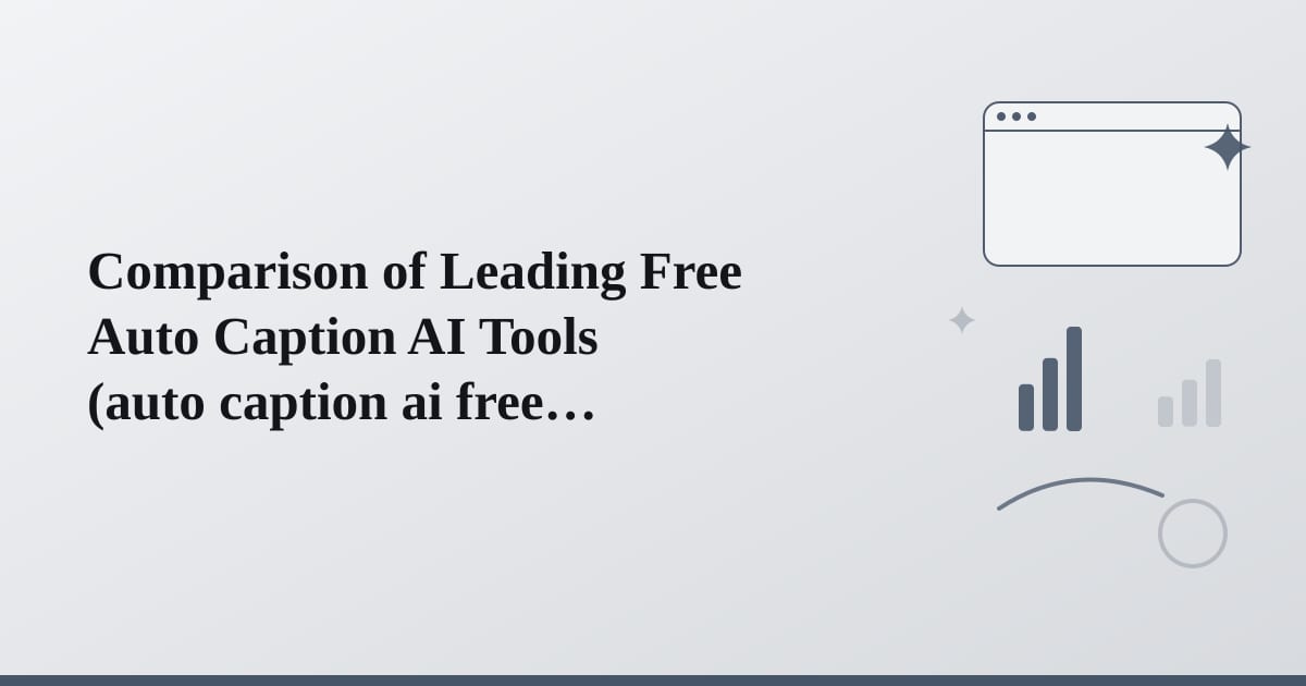 Editorial illustration for the section on comparison of leading free auto caption ai tools
