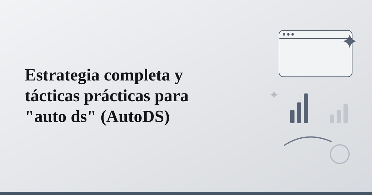 Editorial illustration for the section on estrategia completa y tácticas prácticas para auto ds