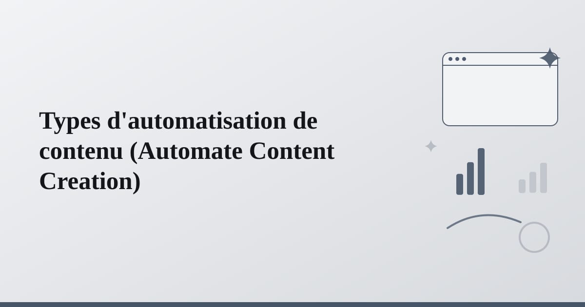 Editorial illustration for the section on types d'automatisation de contenu