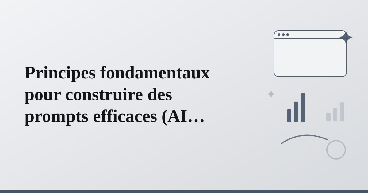 Éléments géométriques imbriqués illustrant la clarté et la précision nécessaires pour construire des prompts.