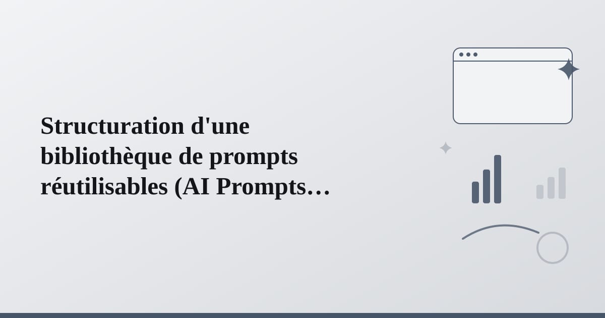 Blocs organisés et connectés symbolisant le classement systématique d'une bibliothèque de contenu.