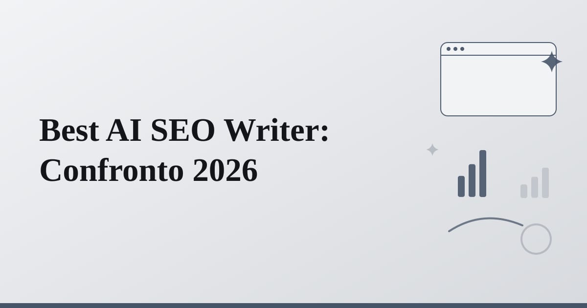 Best AI SEO Writer: Confronto 2026