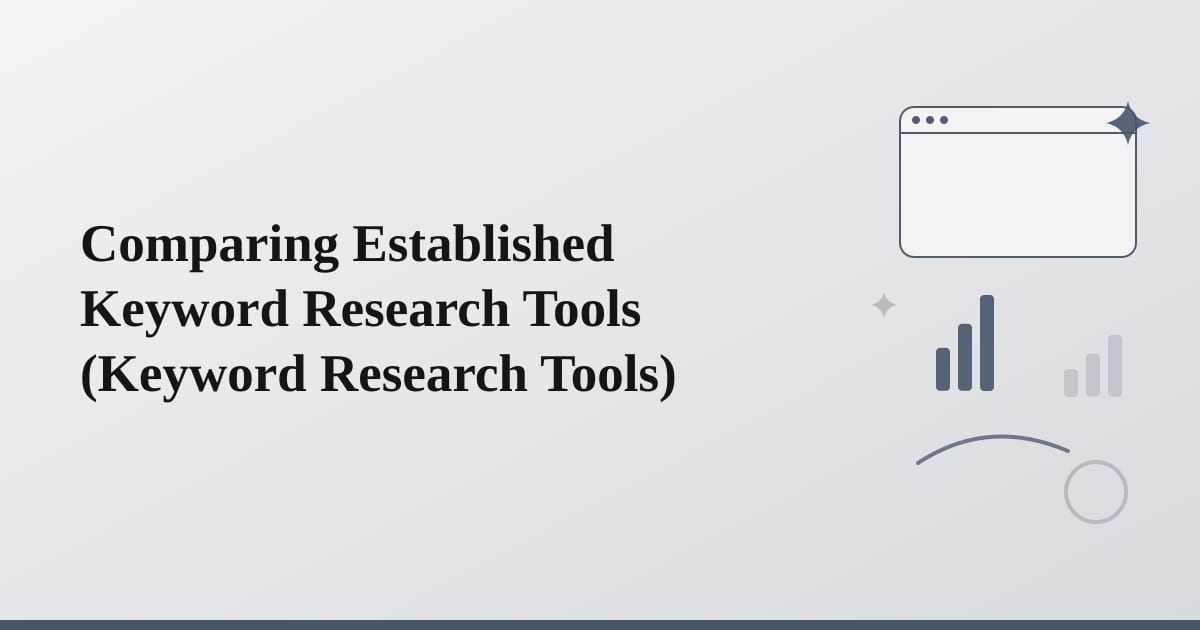 Abstract shapes representing multiple tools positioned side by side for comparison.