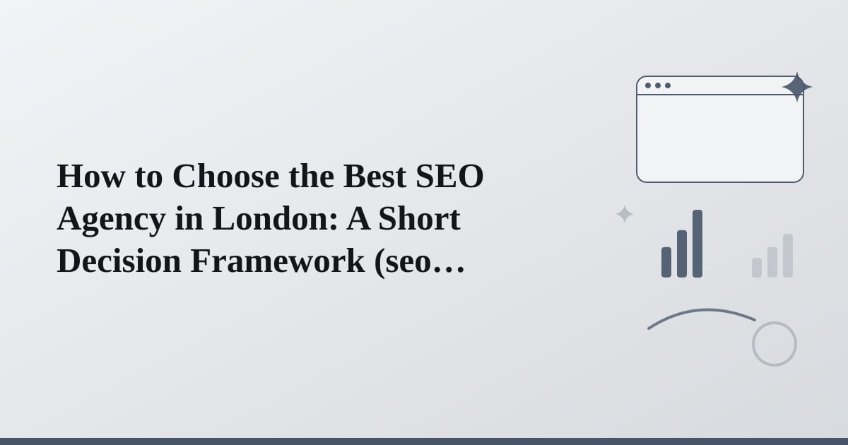 Editorial illustration for the section on how to choose the best seo agency in london: a