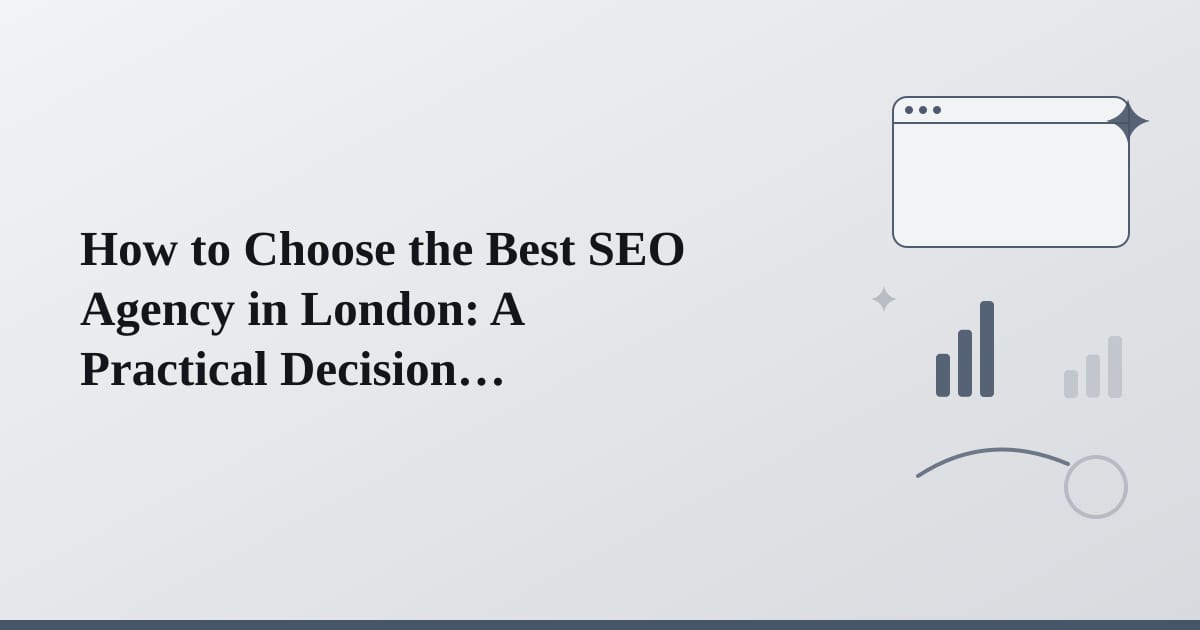 Editorial illustration for the section on how to choose the best seo agency in london: a