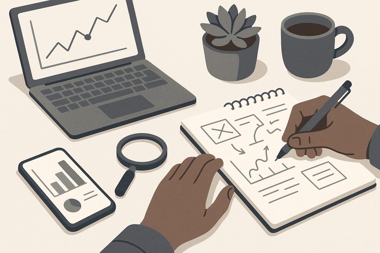 Editorial illustration for the section on tổng kết