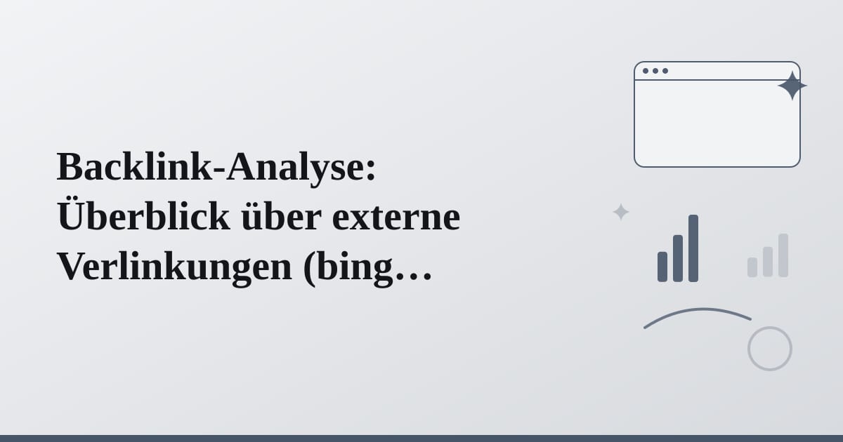Editorial illustration for the section on backlink-analyse: überblick über externe verlinkungen