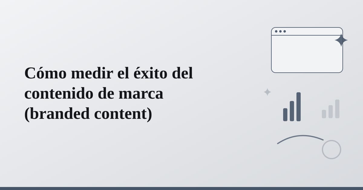 Editorial illustration for the section on cómo medir el éxito del contenido de marca