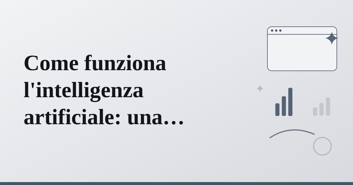 Editorial illustration for the section on come funziona l'intelligenza artificiale: una panoramica