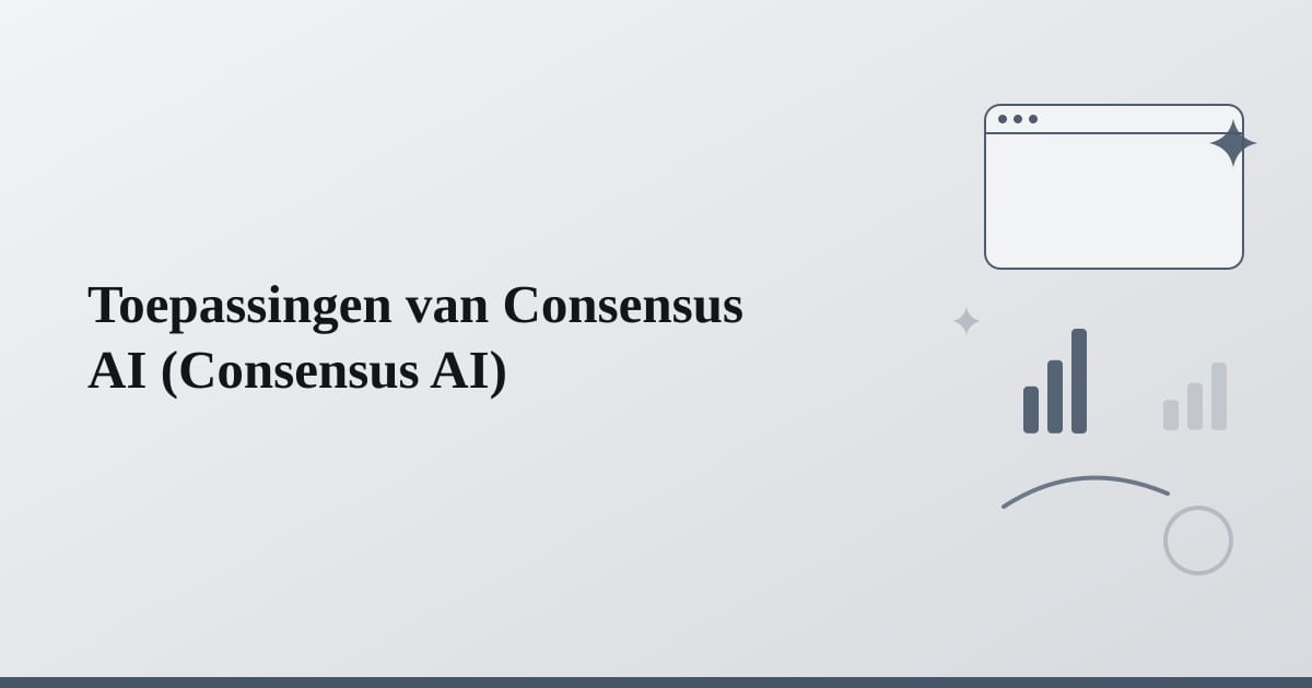 Editorial illustration for the section on toepassingen van consensus ai