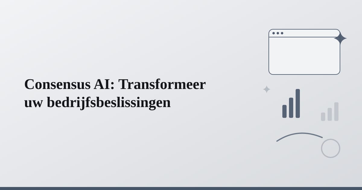 Consensus AI: Transformeer uw bedrijfsbeslissingen
