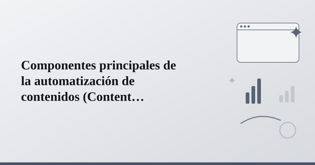 Elementos interconectados representan herramientas y procesos fundamentales de generación automática.