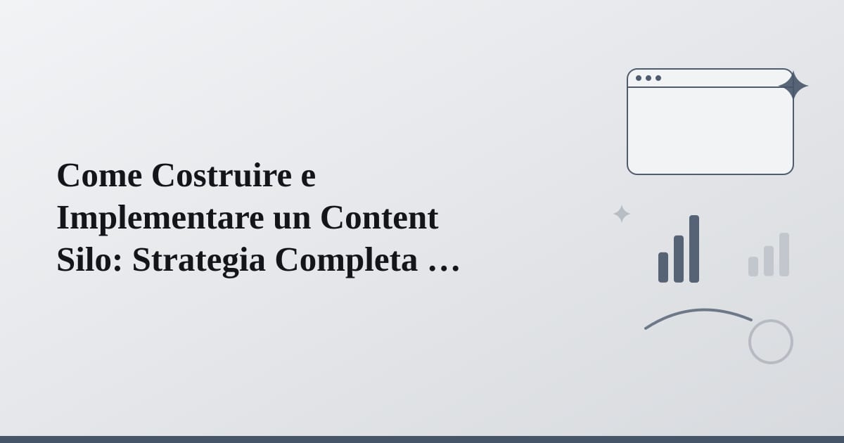 Editorial illustration for the section on come costruire e implementare un content silo: strategia completa e