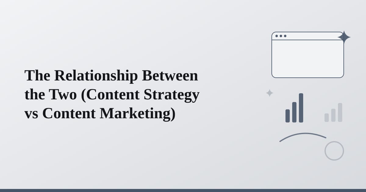 A winding path connecting two separate elements, symbolizing strategy and marketing integration.