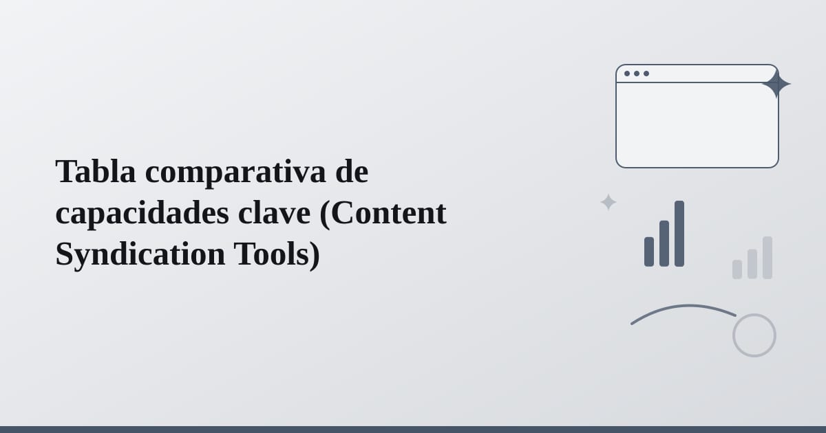 Editorial illustration for the section on tabla comparativa de capacidades clave