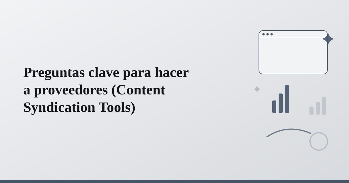 Editorial illustration for the section on preguntas clave para hacer a proveedores